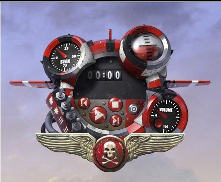 Crimson Skies - обложка (скин) для проигрывателя Windows Media Player